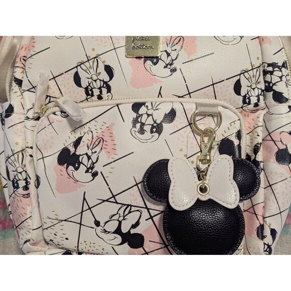 Disney Baby Petunia Pickle Bottom Minnie Mouse Mini Backpack  White/Gold/Pink Wi - Picture 4 of 8